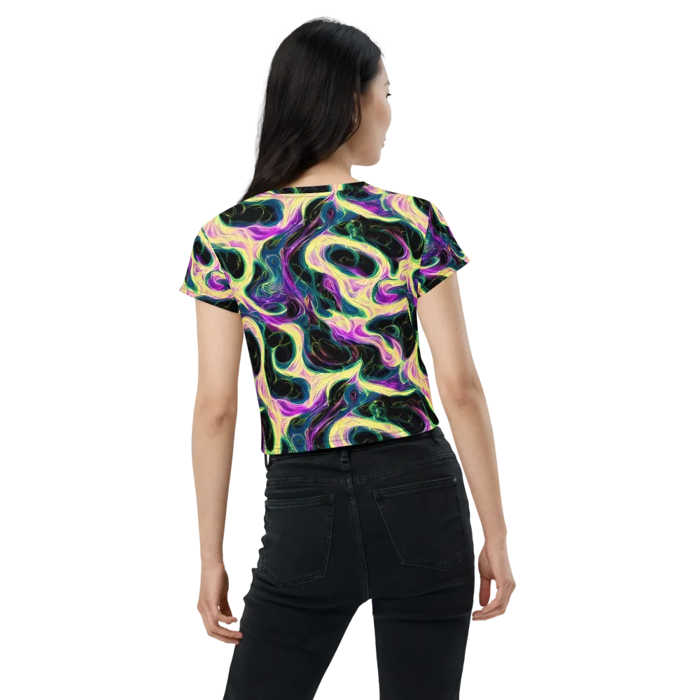 Aurora Rapture on Crop Tee — Back