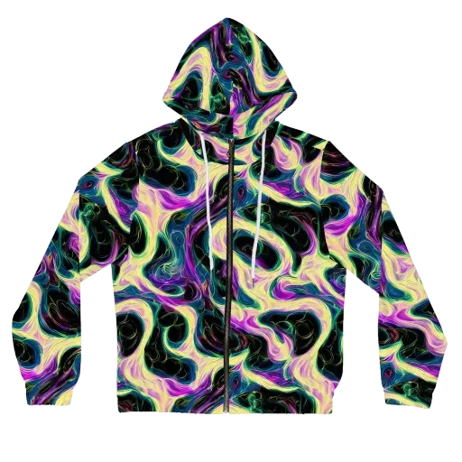 Aurora Rapture on a Women's Full-Zip Hoodie