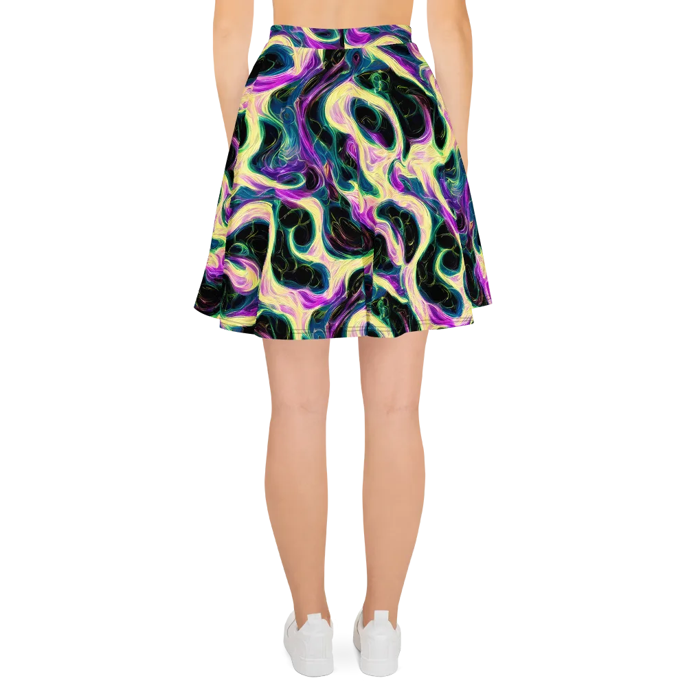 Aurora Rapture on Skater Skirt — Back