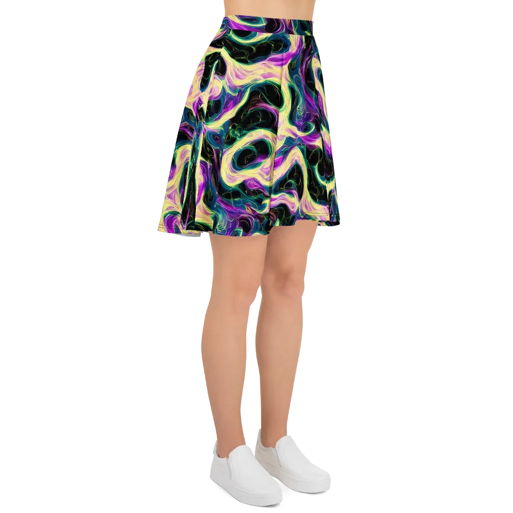Aurora Rapture on Skater Skirt — Right
