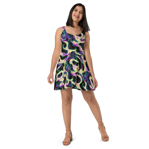Aurora Rapture on a Skater Dress