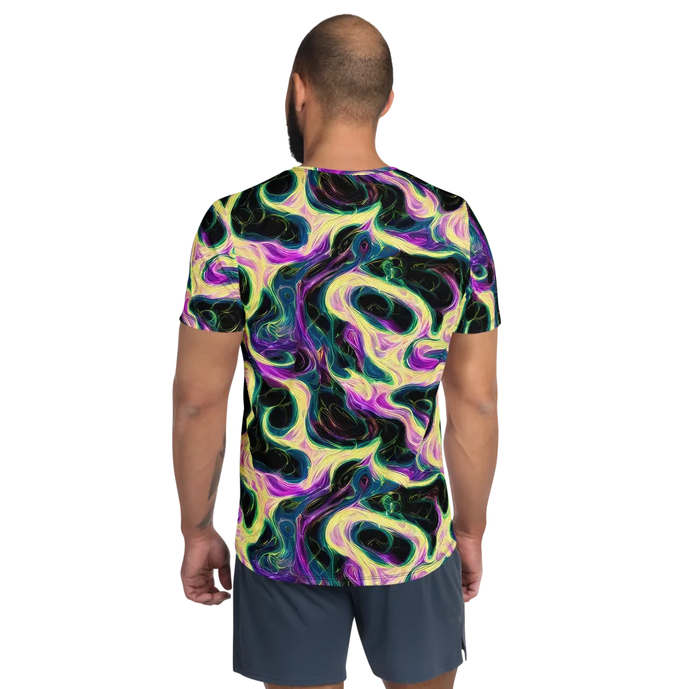 Aurora Rapture on Men's Athletic T-Shirt — Back