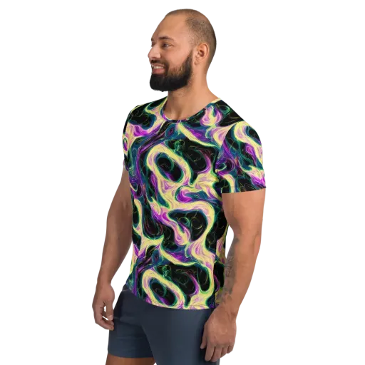 Aurora Rapture on a Men's Athletic T-Shirt