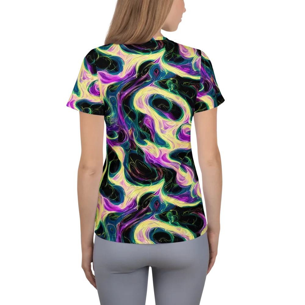 Aurora Rapture on Women's Athletic T-Shirt — Back