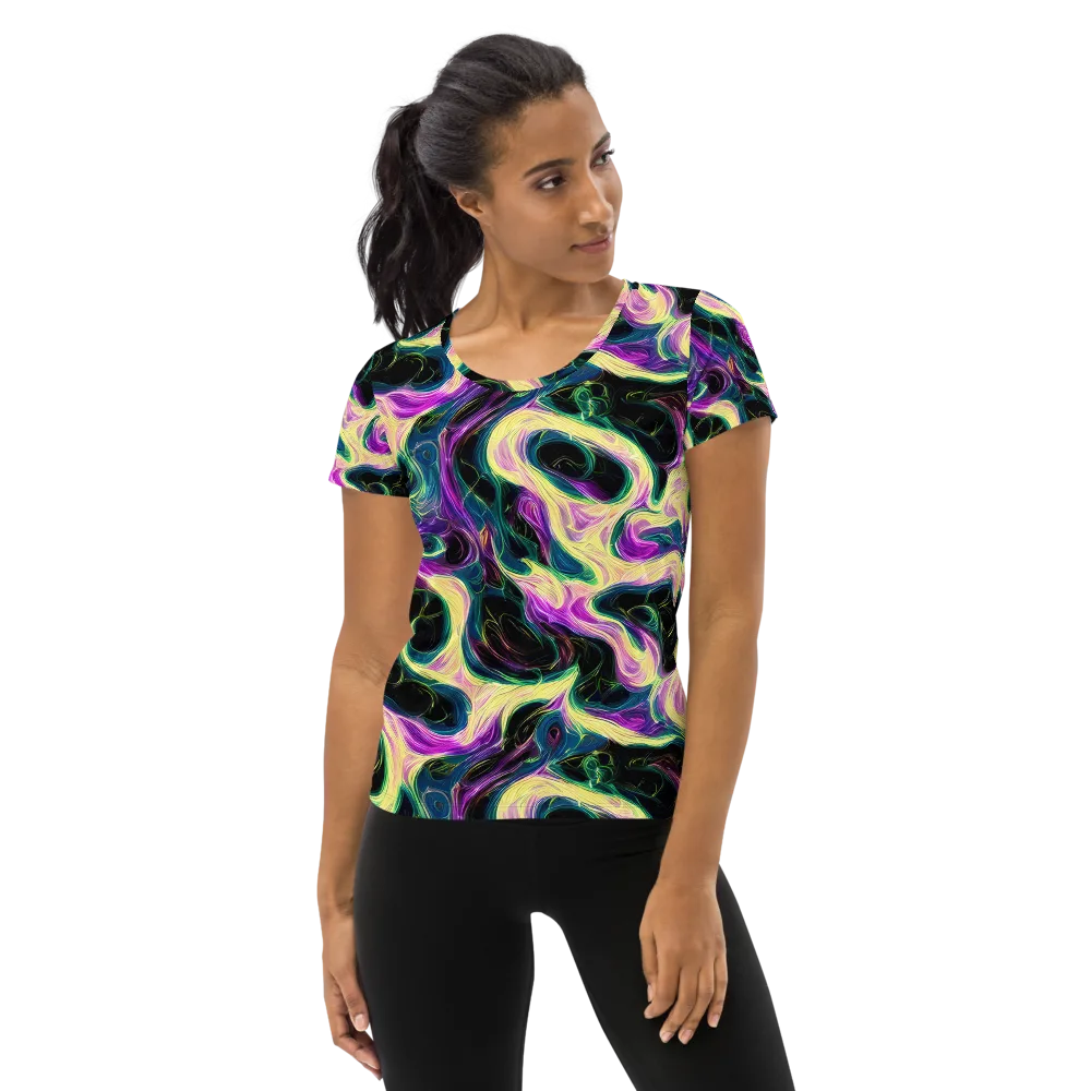 Aurora Rapture on Women's Athletic T-Shirt — Front