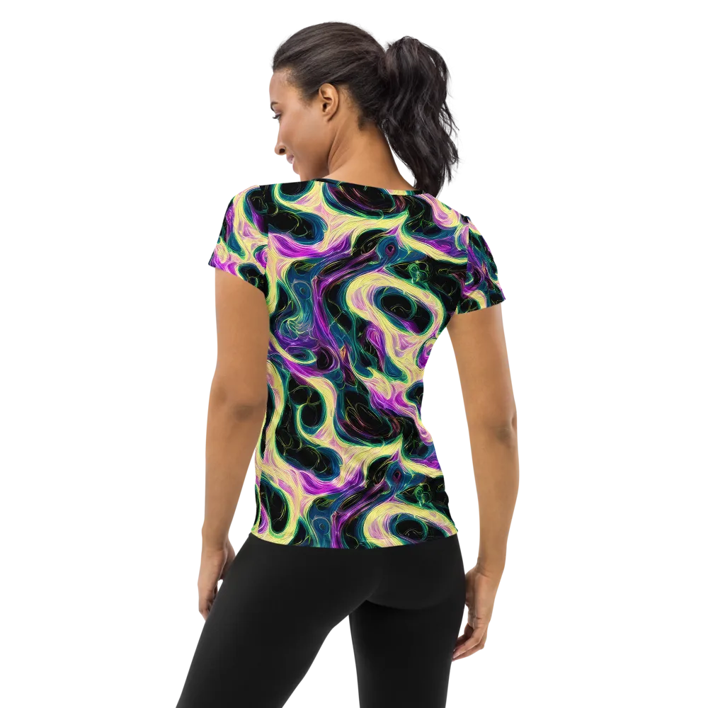Aurora Rapture on Women's Athletic T-Shirt — Back