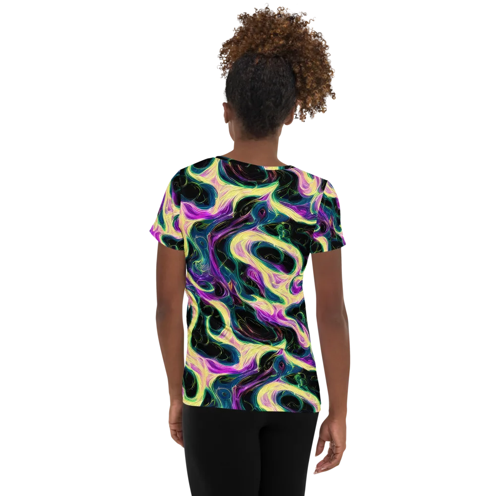 Aurora Rapture on Women's Athletic T-Shirt — Back