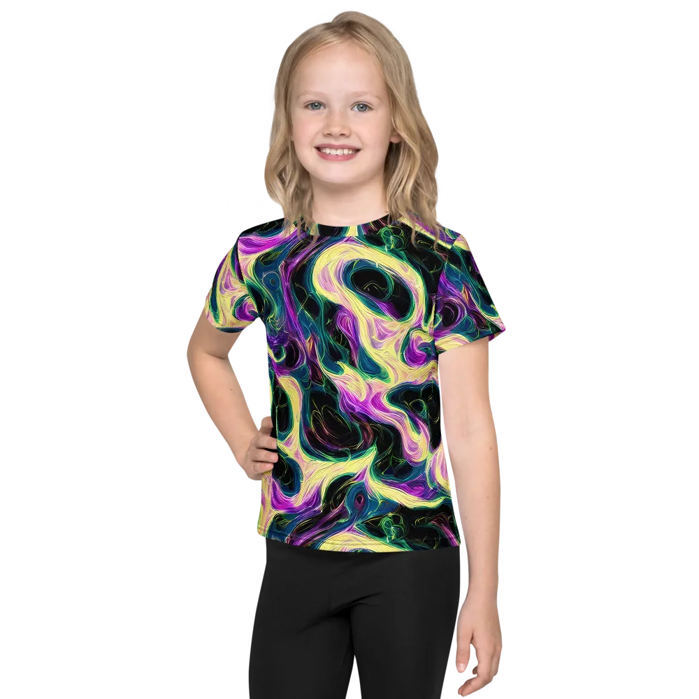 Aurora Rapture on Kids Crew Neck T-Shirt — Front