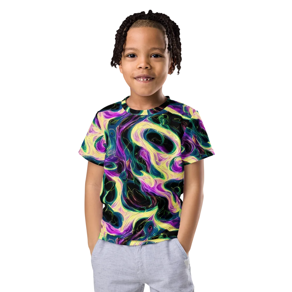 Aurora Rapture on Kids Crew Neck T-Shirt — Front