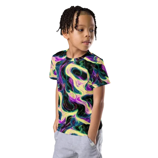 Aurora Rapture on a Kids Crew Neck T-Shirt