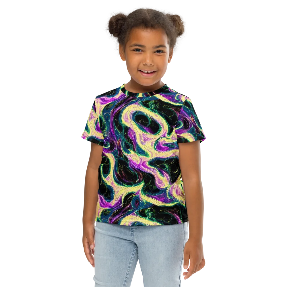 Aurora Rapture on Kids Crew Neck T-Shirt — Front