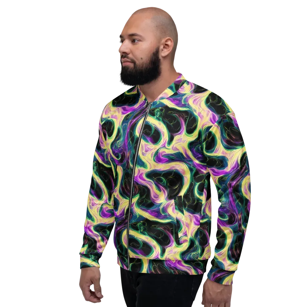 Aurora Rapture on Bomber Jacket — Left