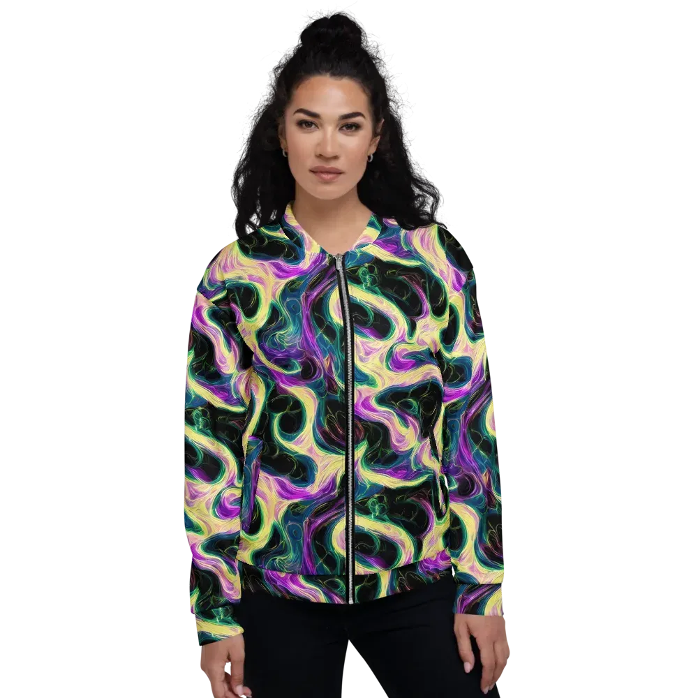 Aurora Rapture on Bomber Jacket — Front