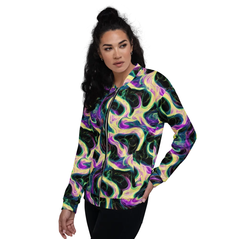 Aurora Rapture on Bomber Jacket — Left