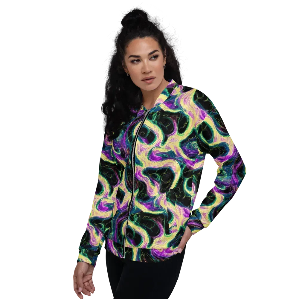 Aurora Rapture on Bomber Jacket — Left