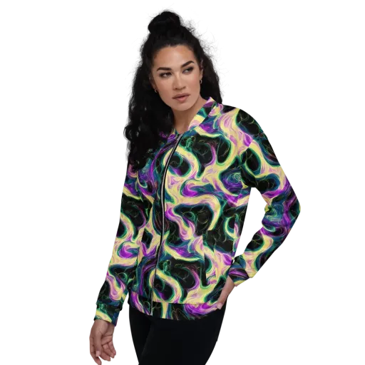 Aurora Rapture on a Bomber Jacket