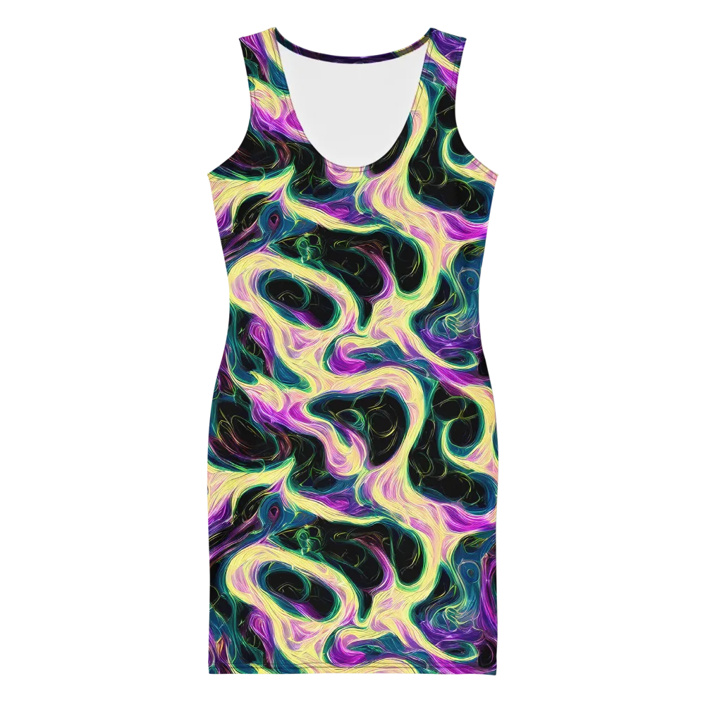 Aurora Rapture on Bodycon Dress — Front