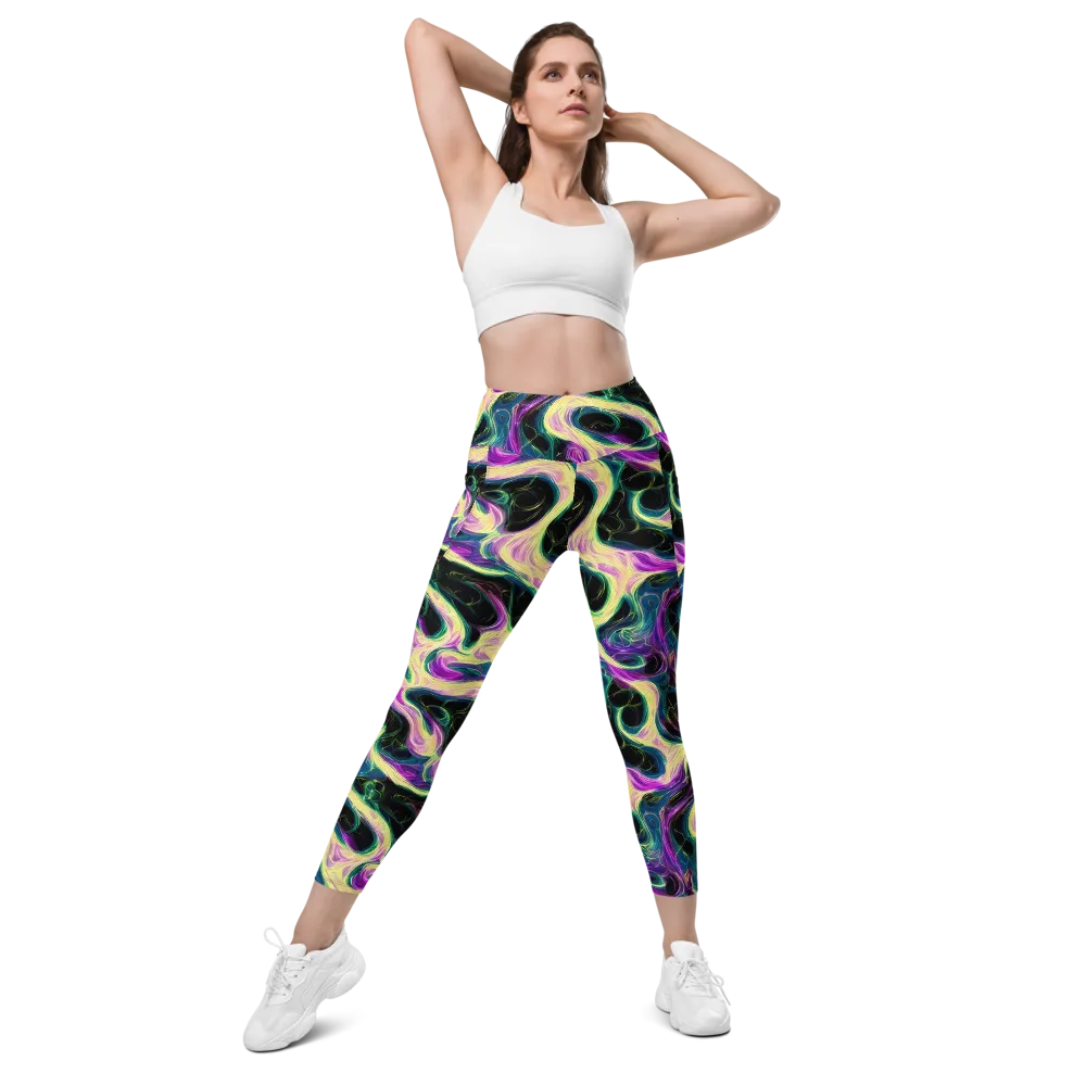 Aurora Rapture on Leggings with Pockets — Front