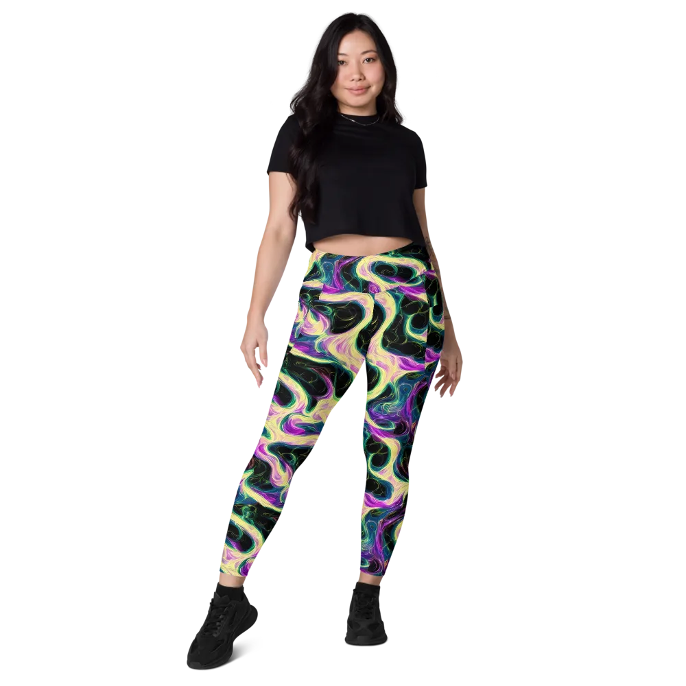 Aurora Rapture on Leggings with Pockets — Front