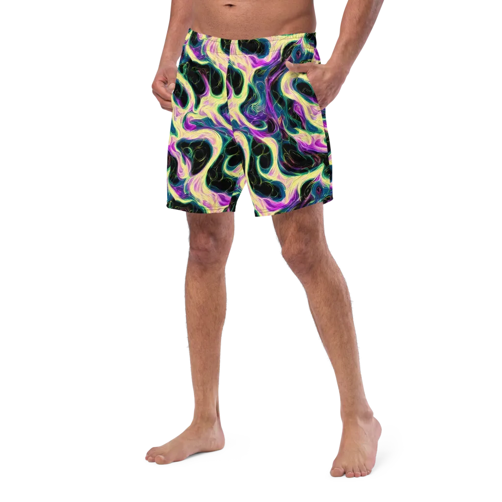 Aurora Rapture on Swim Trunks — Left Front