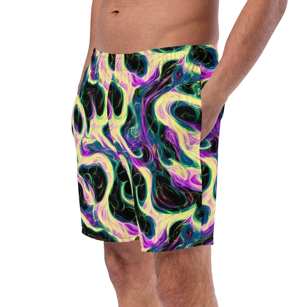 Aurora Rapture on Swim Trunks — Left Front