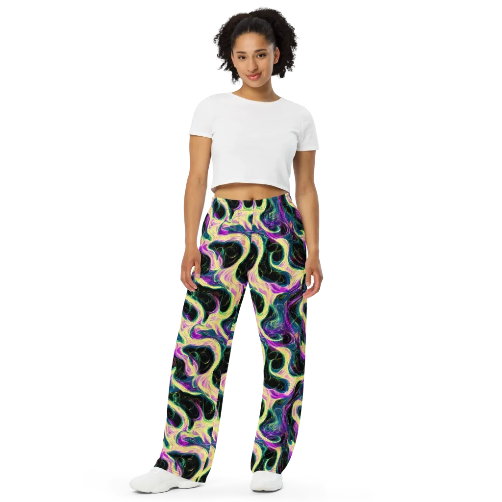 Aurora Rapture on Wide-Leg Pants — Front