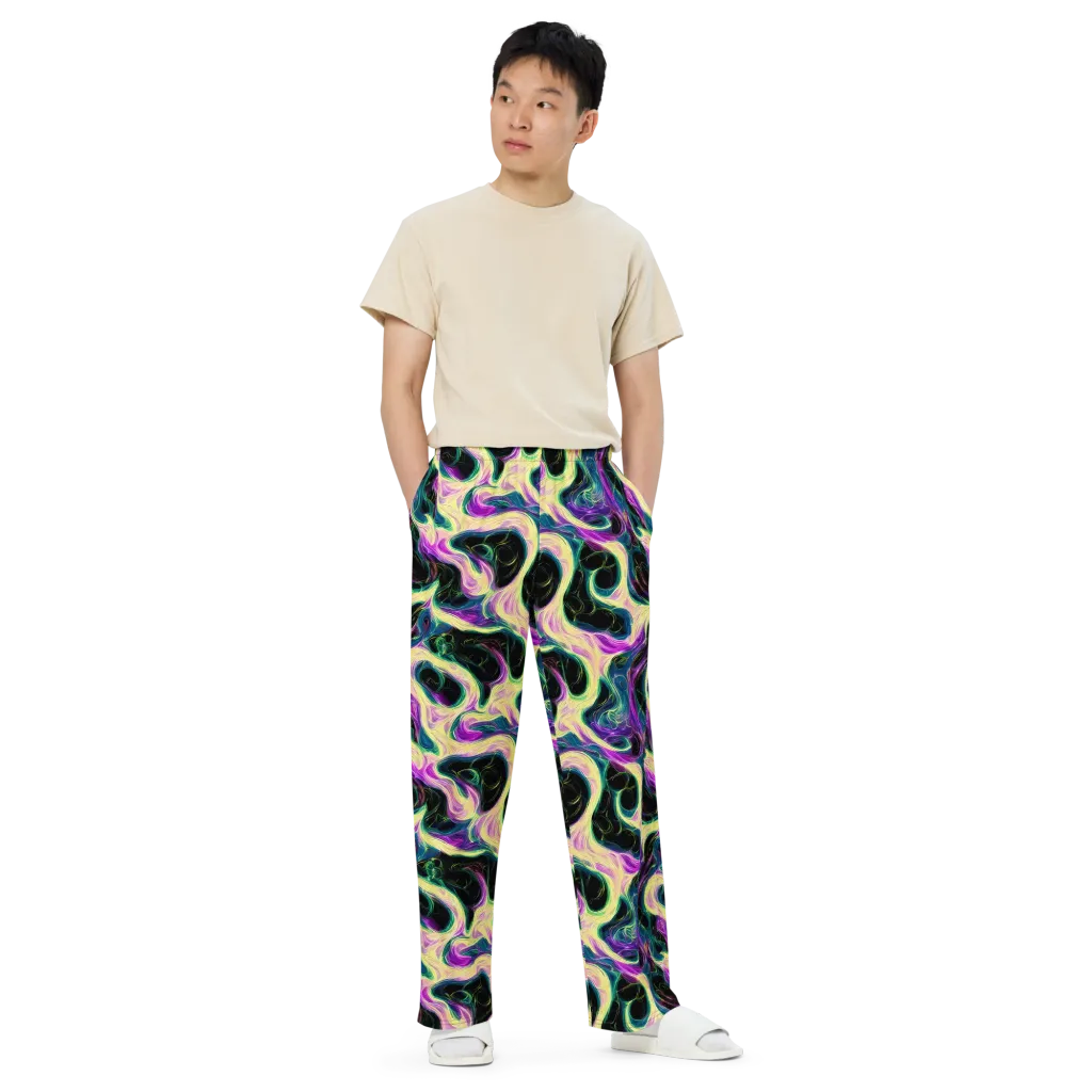 Aurora Rapture on Wide-Leg Pants — Front