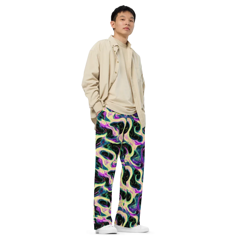 Aurora Rapture on Wide-Leg Pants — Right Front