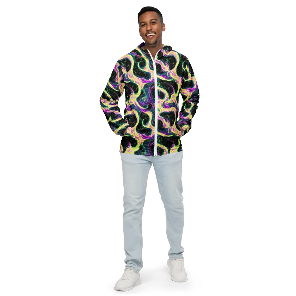 Aurora Rapture on Men's Windbreaker — Front