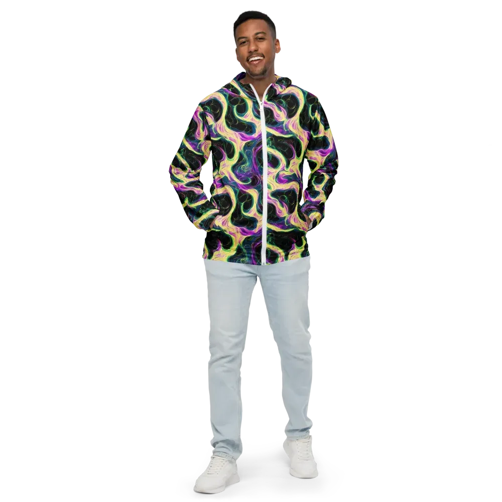 Aurora Rapture on Men's Windbreaker — Front