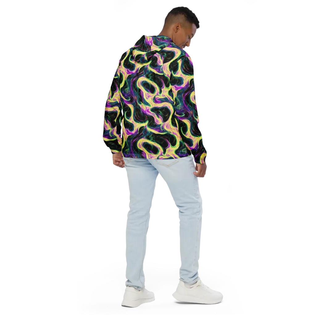 Aurora Rapture on Men's Windbreaker — Back