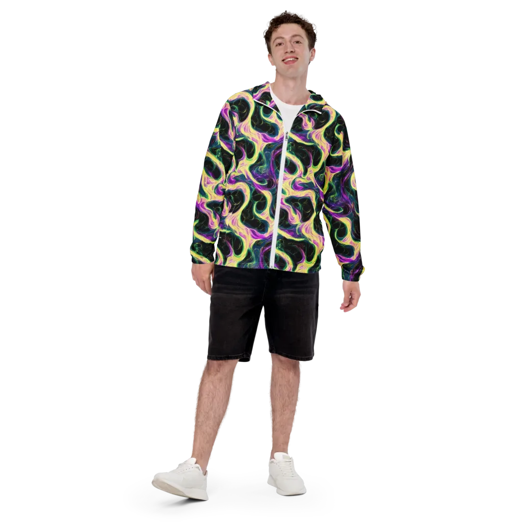 Aurora Rapture on Men's Windbreaker — Front