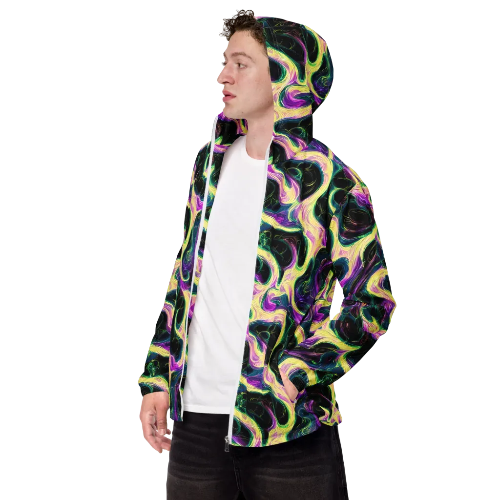 Aurora Rapture on Men's Windbreaker — Left Front