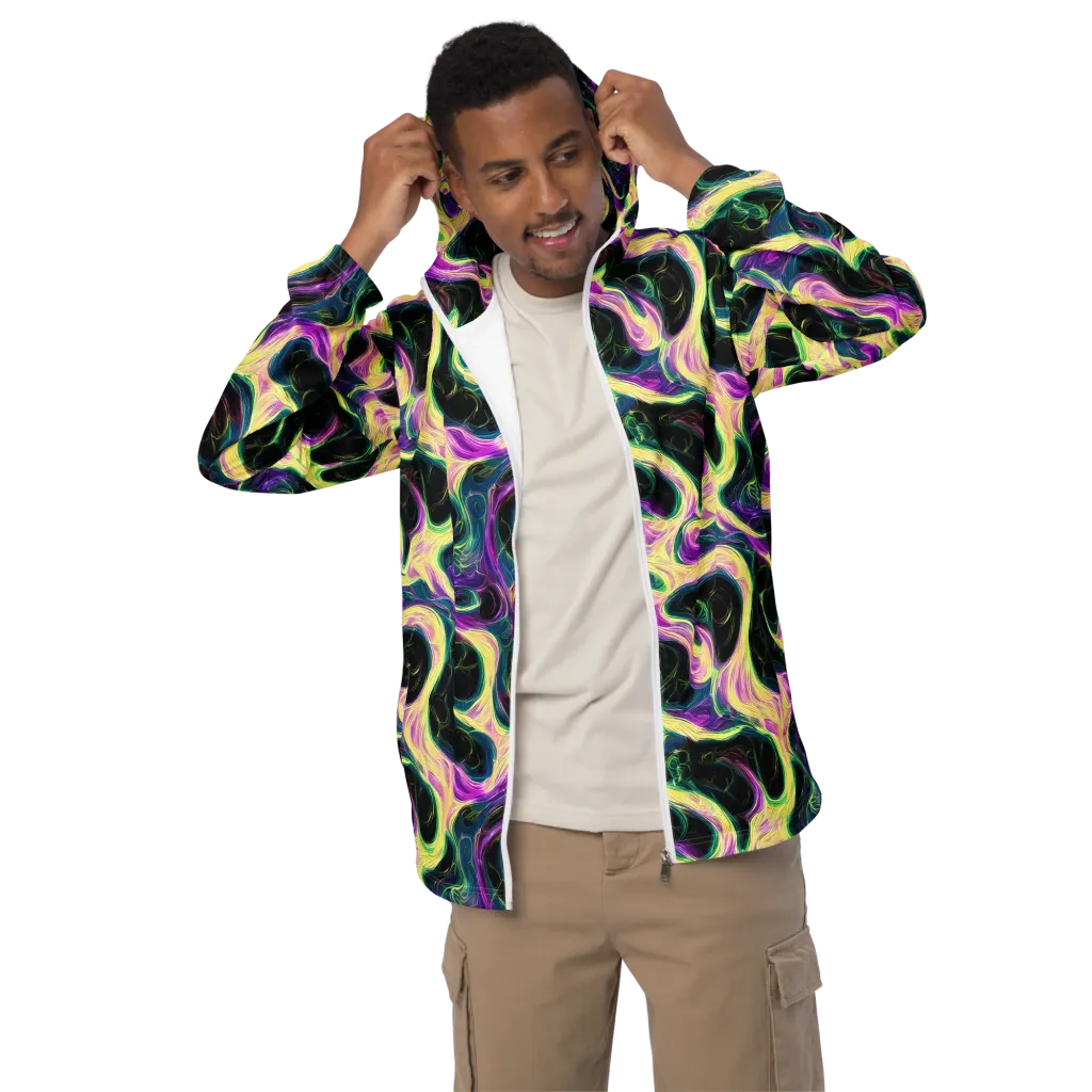 Aurora Rapture on Men's Windbreaker — Front