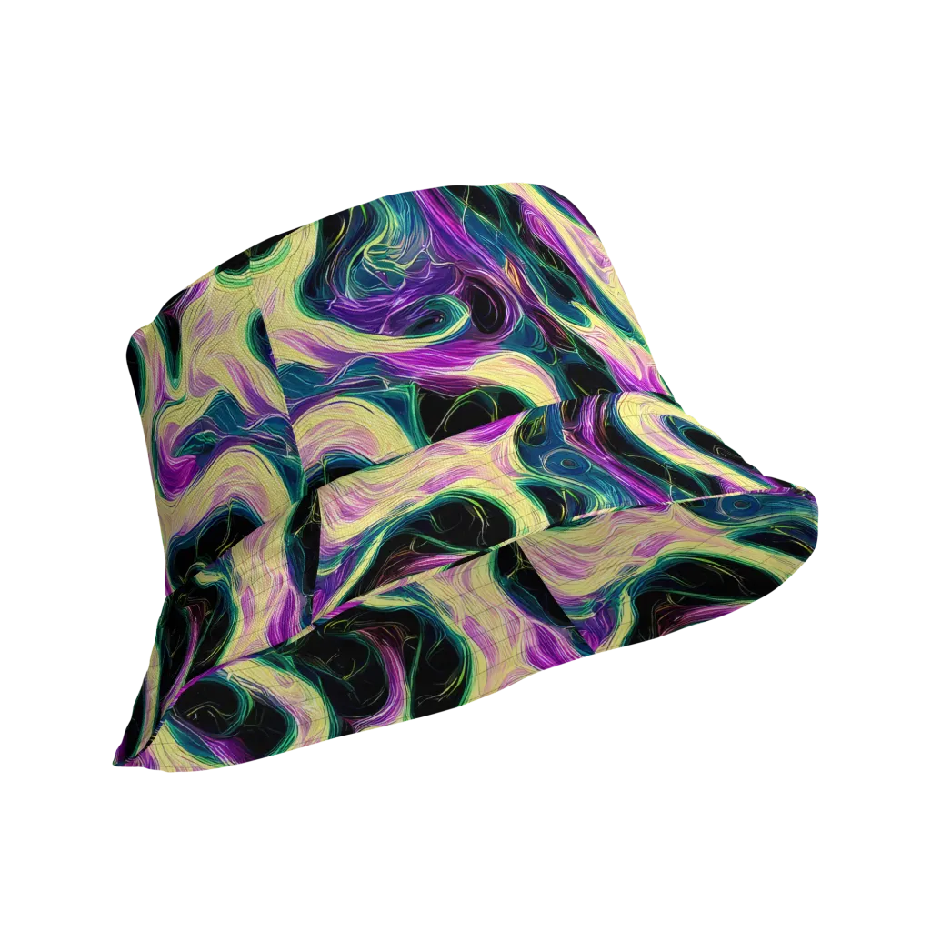 Aurora Rapture on Reversible Bucket Hat — Product details Outside