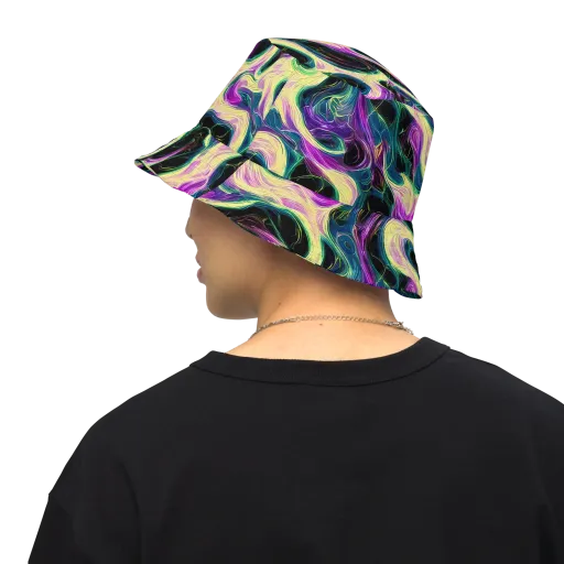 Aurora Rapture on a Reversible Bucket Hat