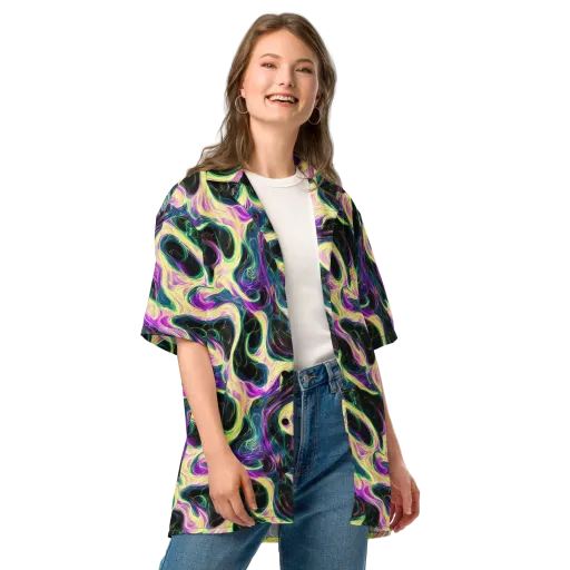 Aurora Rapture on a Button Shirt