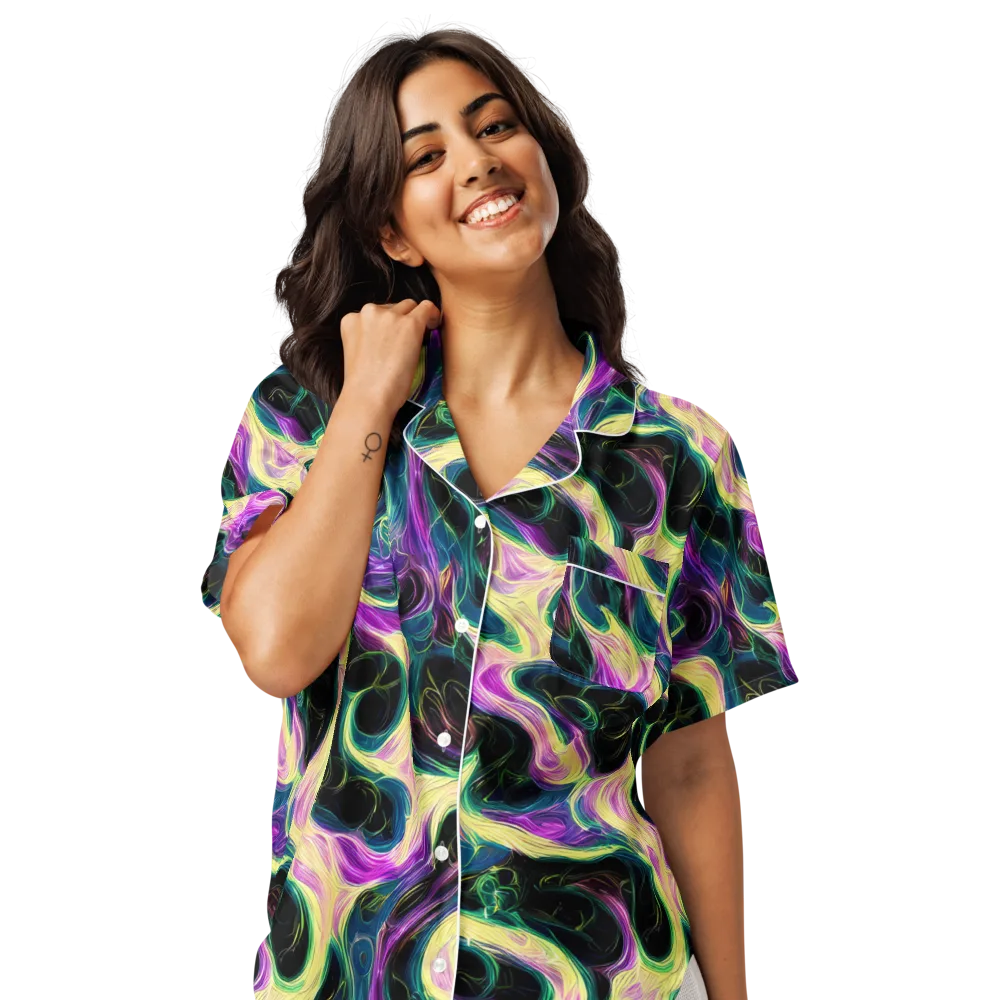 Aurora Rapture on Women's Short Sleeve Pajama Top — Front