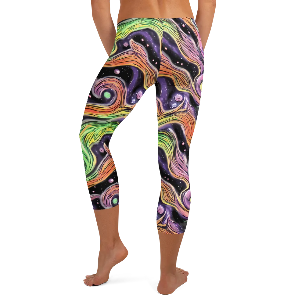 Cosmic Ribbon on Capri Leggings — Back