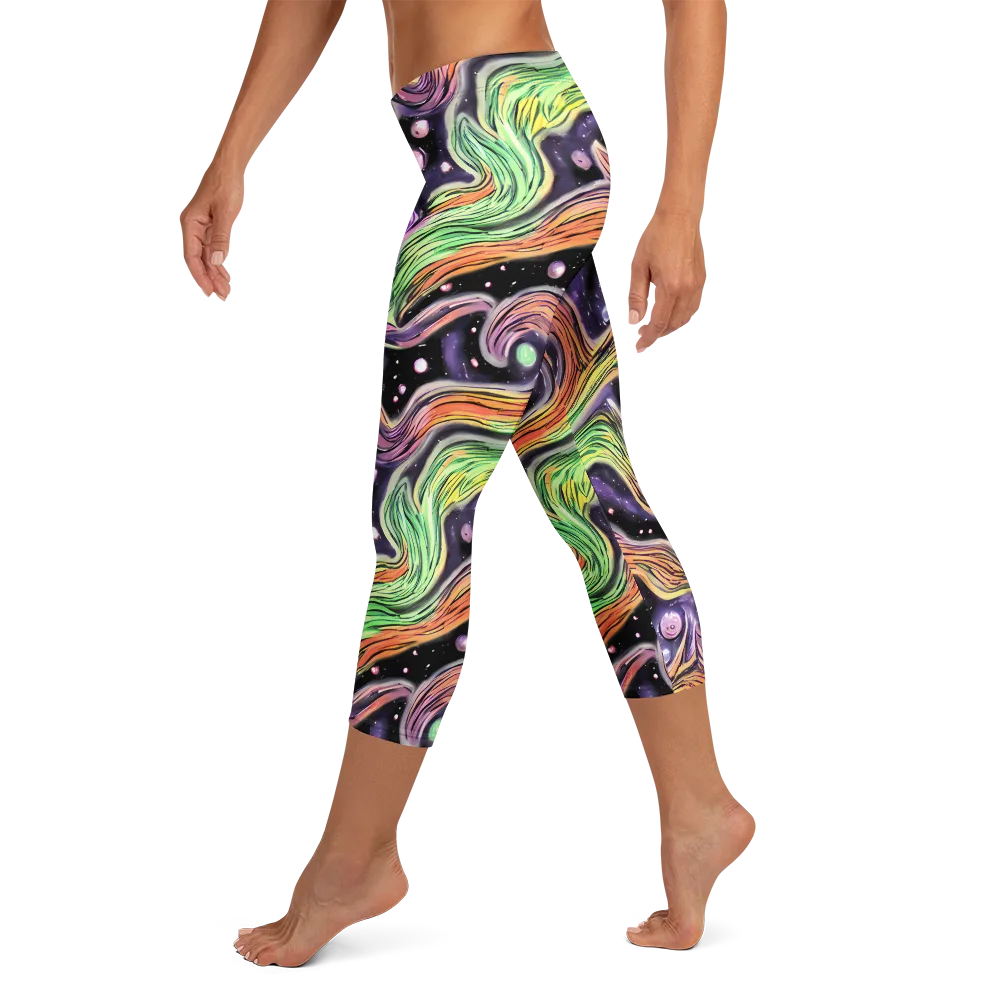 Cosmic Ribbon on Capri Leggings — Left