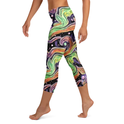 Cosmic Ribbon on a Capri Leggings