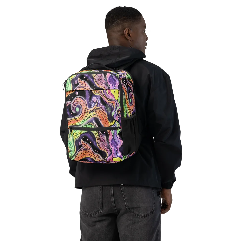 Cosmic Ribbon on Utility Backpack — Back