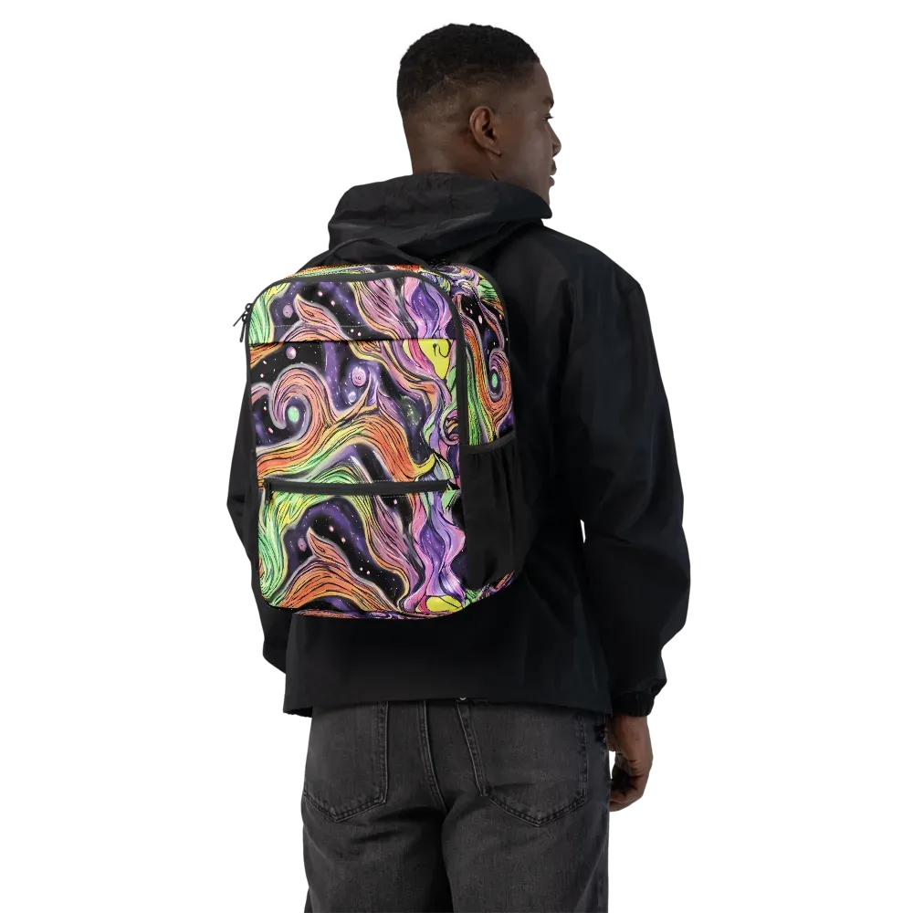 Cosmic Ribbon on Utility Backpack — Back