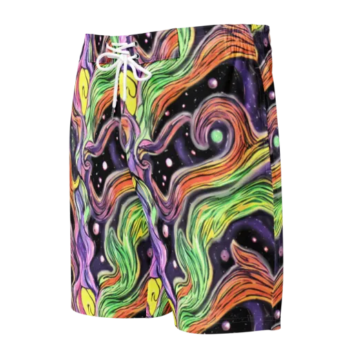 Cosmic Ribbon on a Men's Board Shorts