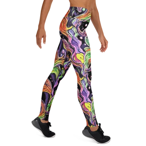 Cosmic Ribbon on a Yoga Leggings