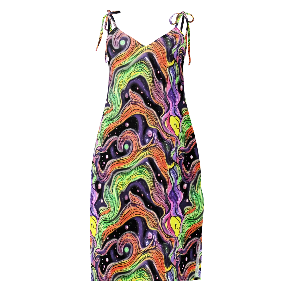Cosmic Ribbon on Slip Dress — Front