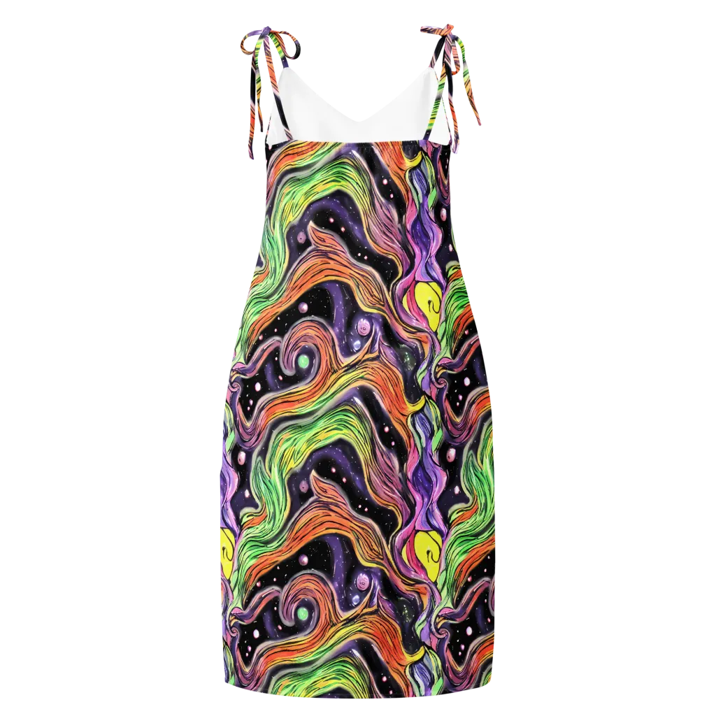 Cosmic Ribbon on Slip Dress — Back