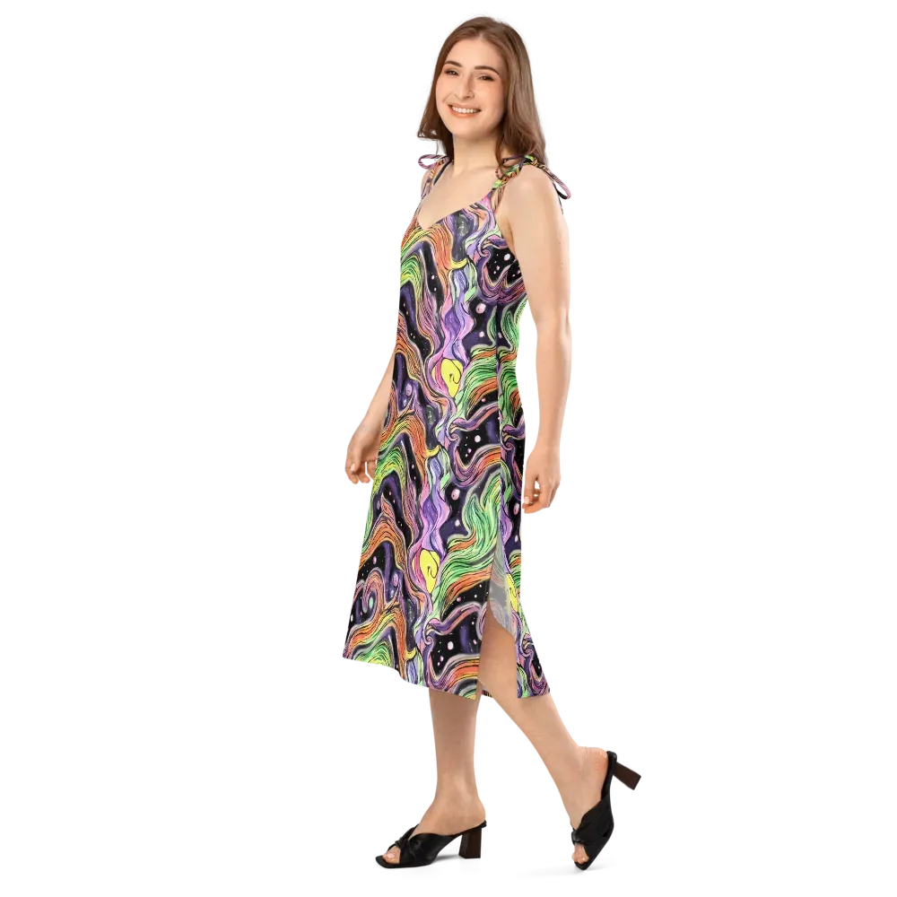 Cosmic Ribbon on Slip Dress — Left Front