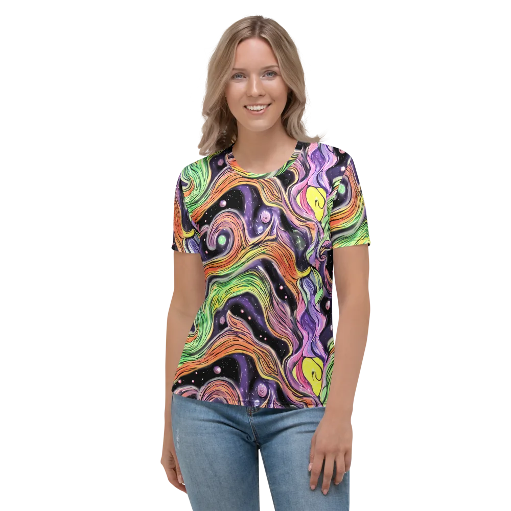 Cosmic Ribbon on Women's Crew Neck T-Shirt — Front