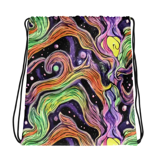Cosmic Ribbon on a Drawstring Bag